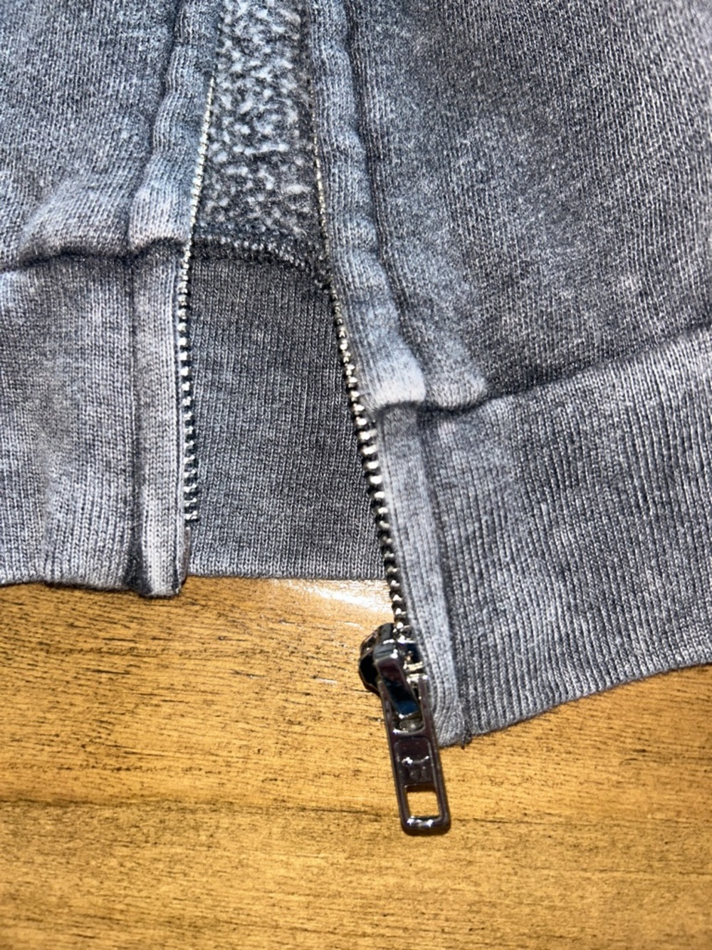 PINK Victoria's Secret Gray Full-Zip Hooded Sweatshirt with Floral Accents - Picture 6 of 13